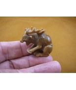 (tb-elk-1) little tan buck Elk Tagua NUT palm figurine Bali carving Moos... - £38.89 GBP