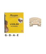 Merano 1/10 Violin String Set ( G - D - A - E ) + Bridge - $21.72 CAD