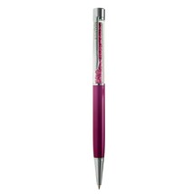 Matashi Pink Themed Chrome Plated Comfort Grip Ballpoint Pen w/Pink Crystal - £21.13 GBP