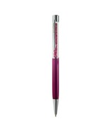 Matashi Pink Themed Chrome Plated Comfort Grip Ballpoint Pen w/Pink Crystal - $26.99