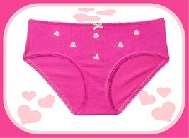 M  So Hot Pink Heart Cotton Stretch Waist Victorias Secret Hiphugger Brief Panty - £8.59 GBP