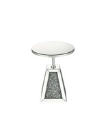 Noralie Round Accent Table, Mirrored &amp; Faux Diamonds - $4,010.88 MXN