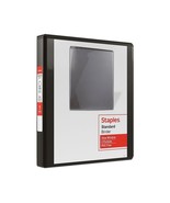 Staples Standard 1&quot; 3-Ring View Binders Black 12/Carton (26431CT) - £53.50 GBP