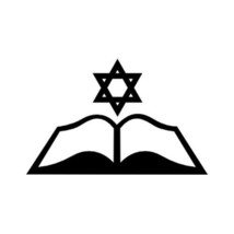 2x Star of David and a book Jewish Vinyl Decal Sticker Different colors &amp; size - £3.51 GBP+
