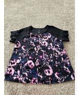 Livi Active 18/20 top Flutter Sleeve Black Plus Size Activewear Lane Bry... - €11,08 EUR