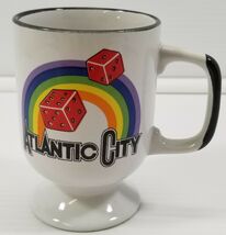 VC) Vintage Atlantic City New Jersey Casino Rainbow Dice Coffee Tea Mug ... - $19.79