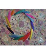 Painting Textured Dream Catcher Original Signed Art Feathers Silver Beda... - $19.87