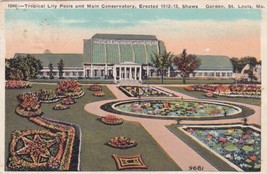 Shaws Garden Lily Pools Main Conservatory St. Louis Missouri MO Postcard C49 - £2.40 GBP