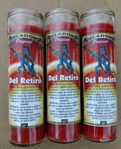 6X DEL RETIRO VELADORAS/ WARD AWAY EVIL SPIRITS - 6 GLASS CANDLES - ENVI... - £34.24 GBP