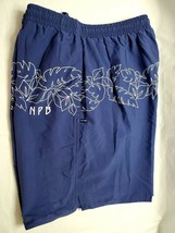 Newport Blue Men&#39;s XL Swim Trunks Tropical Leaf Pattern Built In Underwear - £19.47 GBP
