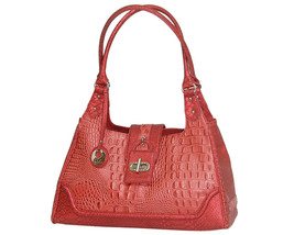 MC Handbags &quot;Cindy&quot; Leather Croco Embossed Rose Hobo Bag - NEW MARKDOWN! - £56.01 GBP