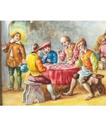 Miniature oil painting signed, in the style of 17th century, exceptional... - $586.74 CAD