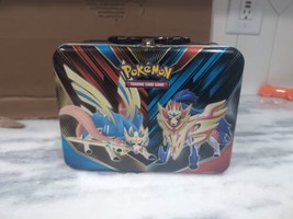 Pokemon Tin Lunch Box Trading Card Carrier Game NO CARDS EMPTY 8x6x4” - £7.75 GBP