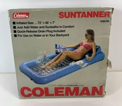Vintage NOS Coleman Suntanned Inflatable Pool Float 72” X 46” X 7” - £51.43 GBP