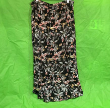 Style &amp; Co Printed High-Low Skirt Black Floral Large - £14.50 GBP