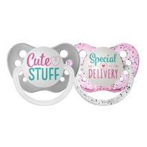 Ulubulu Rainbow Pacifier Set - Cute Stuff &amp; Special Delivery - Girls - 0-18 mos - £11.76 GBP