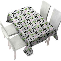 Cute Heart and Panda Drawings Tablecloth - $51.95 CAD+