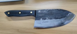 Handmade Forged Galba Butcher Knife, Full Tang Wide Blade Kitchen Knife for Meat - £30.55 GBP