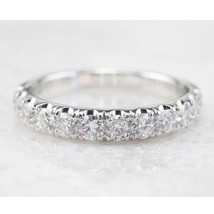 2Ct Simulé Diamant Demi Éternité Anneau de Mariage 14K Plaqué or Blanc - £167.81 GBP