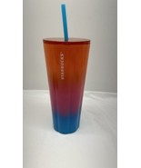 Starbucks 2023 Ombre Gradient Sunset Cold Cup 24oz Stainless Steel Tumbler  - £23.32 GBP