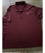 Nike Polo Shirt Mens 3XL Maroon Dri Fit Short Sleeve Golf Casual - $537.95 MXN