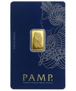 2.5 Gram PAMP Suisse Gold Bar 999.9 Of Fine Gold - £359.32 GBP