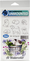 Art Impressions Watercolor Cling Rubber Stamps -Dogs - $20.43