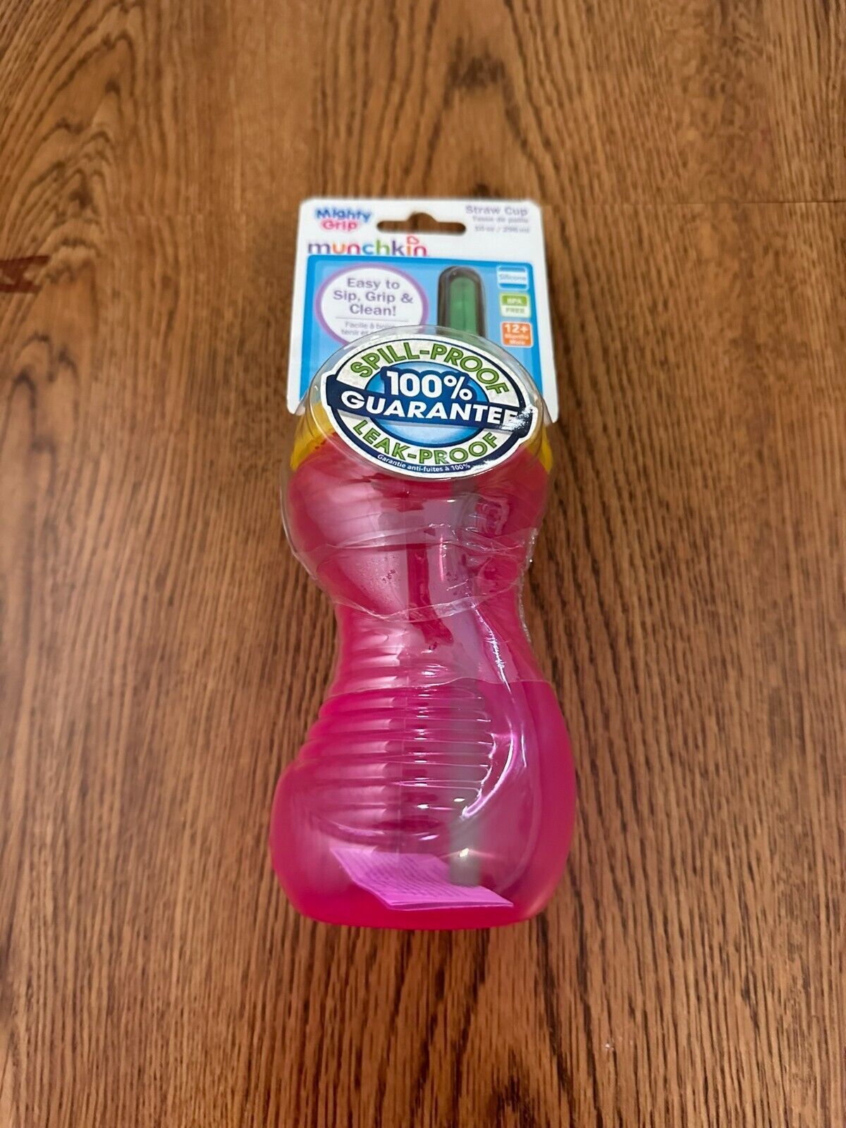 Munchkin Mighty Grip Straw Cup Pink 10oz - Brand New and Sealed - $7.91