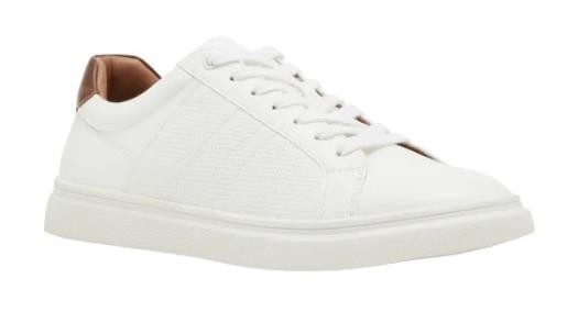 Steve Madden Mens Shoes White Sneakers Cushioned Insole Breathable Lace-Up - $62.99