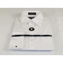 Mens Milani dress shirt cotton Blend easy wash long sleeves white French Cuffs image 3