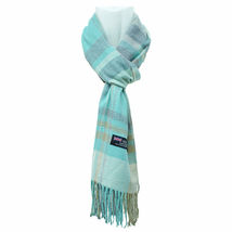 Teal Yellow Plaid Cashmere Scarf Scarves Scotland Mens Womens - £10.99 GBP