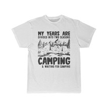 Camping Life Tee - Men&#39;s Unisex Black and White Nature Adventure T-Shirt - £14.58 GBP+