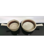 Lapid Pair of Ceramic Small Pot Pottery Handled Soup Bowl Creamer Made i... - $37.04