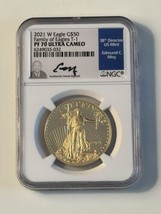 2021 1 oz W Proof Gold NGC PF70 Gold American Eagle $50 Type 1 - T-1 Moy Signed* - £4,663.29 GBP