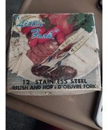 Vintage &quot;Little Fork&quot; 12 Stainless Steel Relish &amp; Hors D&#39;Oeuvre Forks White - €10,15 EUR