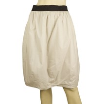 Marni Bubble Hem Beige Cotton Knee Length Summer Skirt w. Black Trim szi... - $94.05