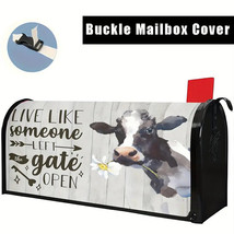 LIVE LIKE someone LEFT the gate Open Cow Standard Size Mailbox Cover - 1... - £6.50 GBP