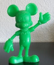DISNEY ~ Mickey Mouse, Louis Marx, Walt Disney, Green Plastic, 1971 ~ FIGURINE - £11.70 GBP