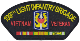 Army 199TH Infantry Brigade Vietnam Veteran 6&quot; Embroidered Military Patch - £23.46 GBP