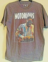 Men&#39;s Grey T-Shirt Notorious B.I.G. Rapper Biggie Smalls Size L by Brooklyn Mint - £18.67 GBP