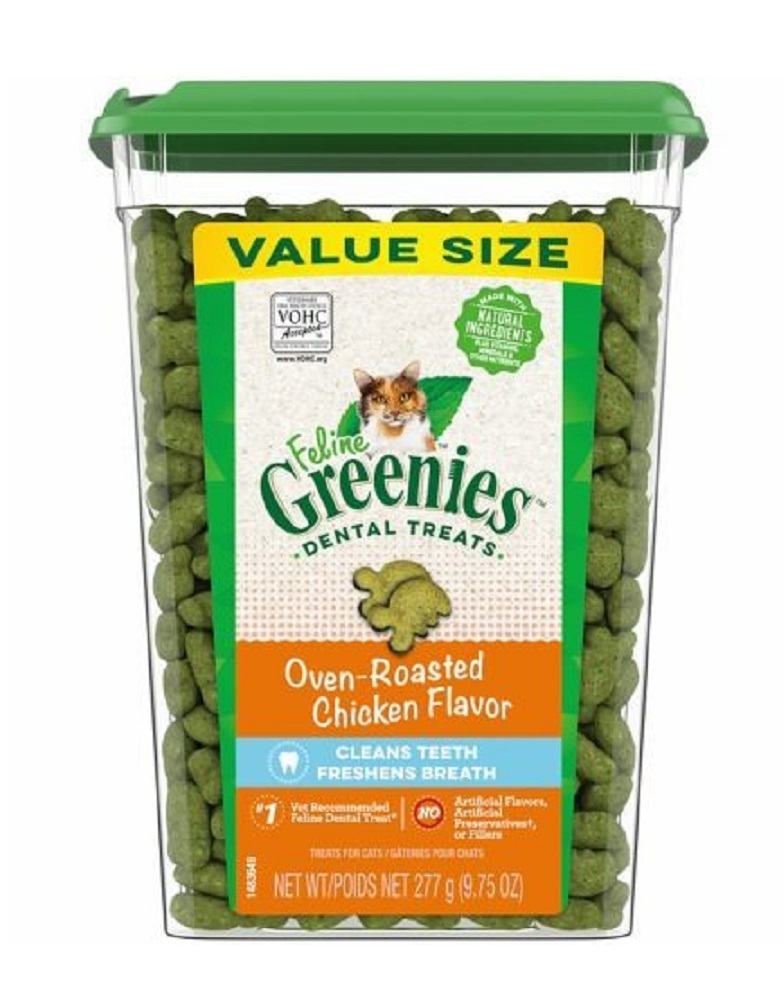 FELINE GREENIES Adult Natural Dental Care Cat Treats, Oven Roasted Chick... - $24.72