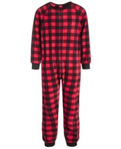 allbrand365 designer Big Kids Matching 1 Piece Red Check Printed Pajamas... - £21.18 GBP