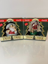 Coca-Cola Trim A Tree Collection Christmas Ornament lot of 2 x97 - $300.33 MXN