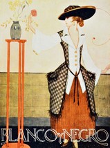 Decor poster.Interior design Art Nouveau.Blanco negro.Fashion girl.6273 - £10.47 GBP+