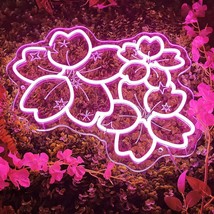 Cherry Blossom Neon Sign, Japanese Flower Saukra  LED Sign Light,Handmade (Pink) - £38.65 GBP