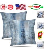 Luxury 16x16 Inch Blue and Grey Throw Pillow Covers - Perfect for Any Room - €27,46 EUR