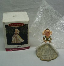 Vintage Holiday Barbie In Gold Dress 3&quot; Hallmark Christmas Holiday Ornament 1994 - £11.68 GBP
