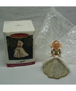 Vintage HOLIDAY BARBIE IN GOLD DRESS 3&quot; HALLMARK CHRISTMAS HOLIDAY ORNAM... - $20.37 CAD