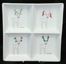 Cordon Bleu Happy Holidays Rudy Reindeer Divided Relish Serving Tray  11.5&quot; - $29.39