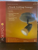 Portfolio Track lighting Ceiling Canopy Rust finish frosted Amber glass ... - $9.35 CAD
